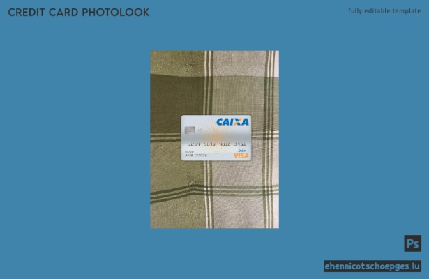 Brasilien Caixa Bank Visa Debitkarte Fotoansicht Beispielvorschau